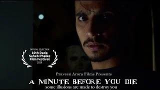 Title artwork for the short film A Minute Before You Die