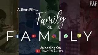 Title artwork for the short film Family or FAMILY