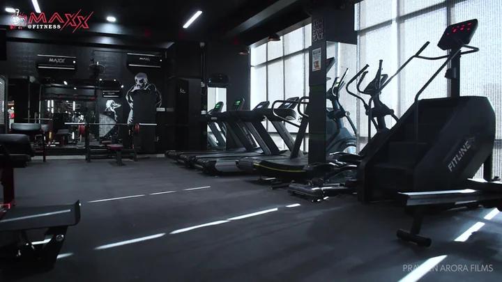 Interior walkthrough frame from the Maxx Fitness film